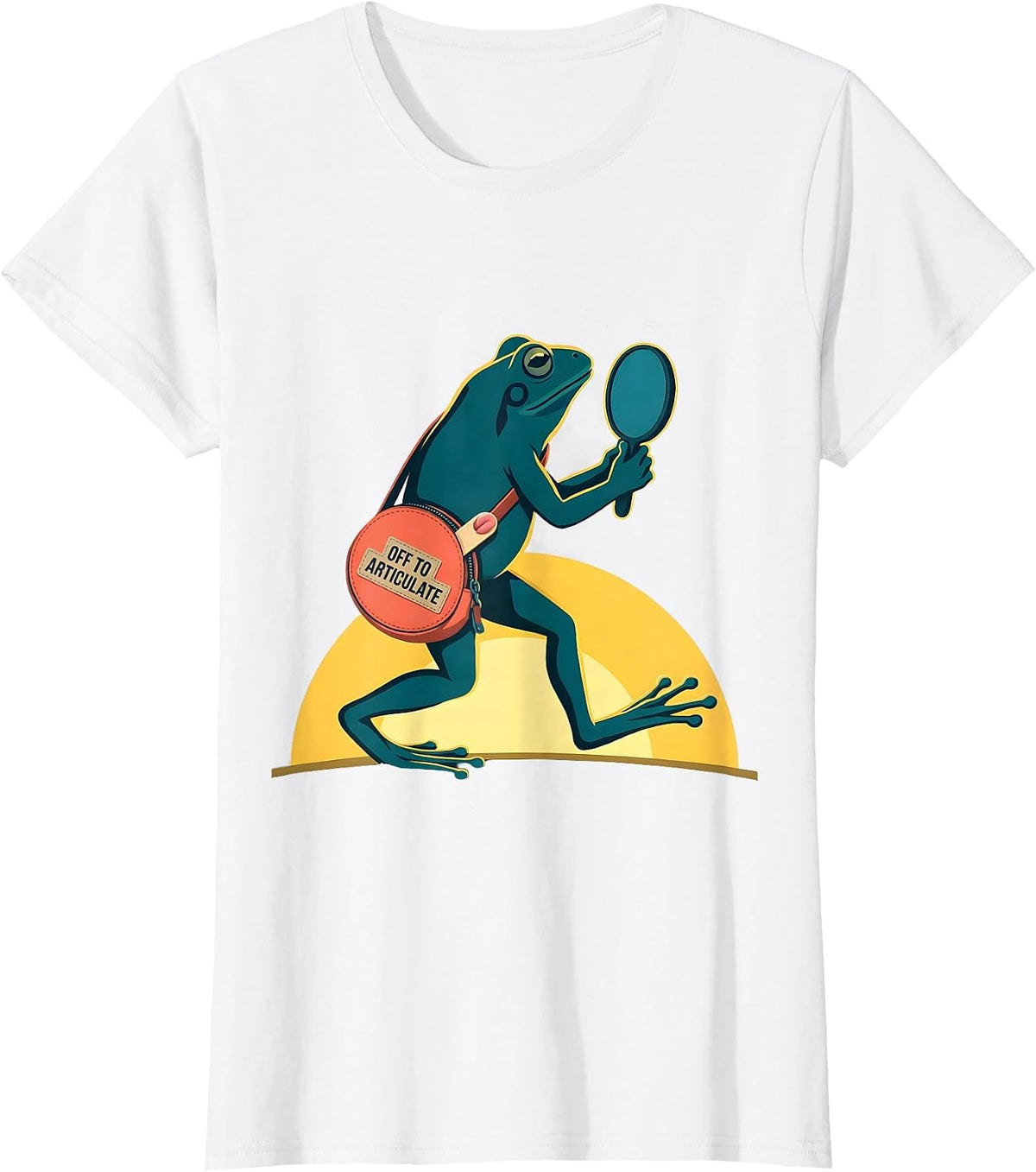 Women's Off To Articulate Funny Frog Speech Therapist Back to School T-Shirt - White