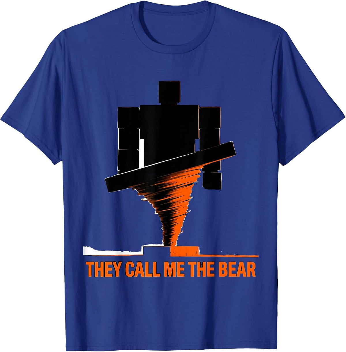 They Call Me The Bear Brutalist Graphic Storm Chaser T-Shirt - Royal Blue