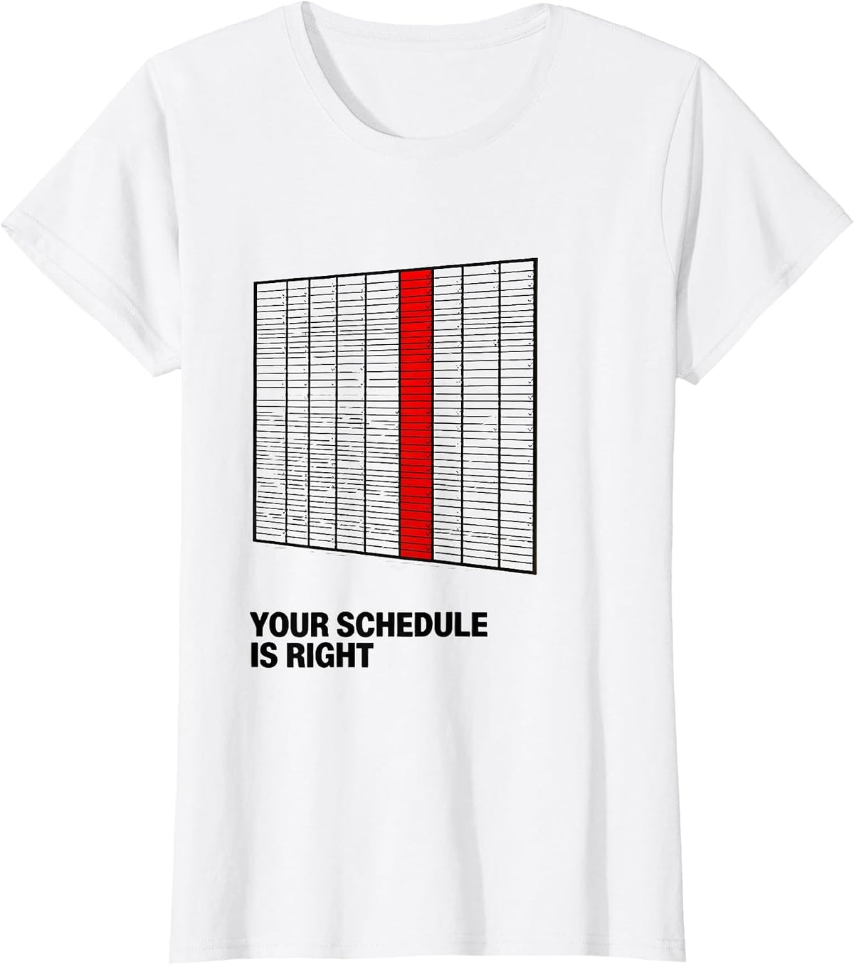 Women's Your Schedule Is Right Groovy School Counselor Schedule T-Shirt - White