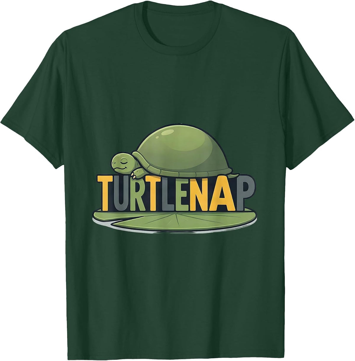 Men's Turtlenap Official Sleepshirt Cute Sleeping Turtle Animal T-Shirt - Dark Green