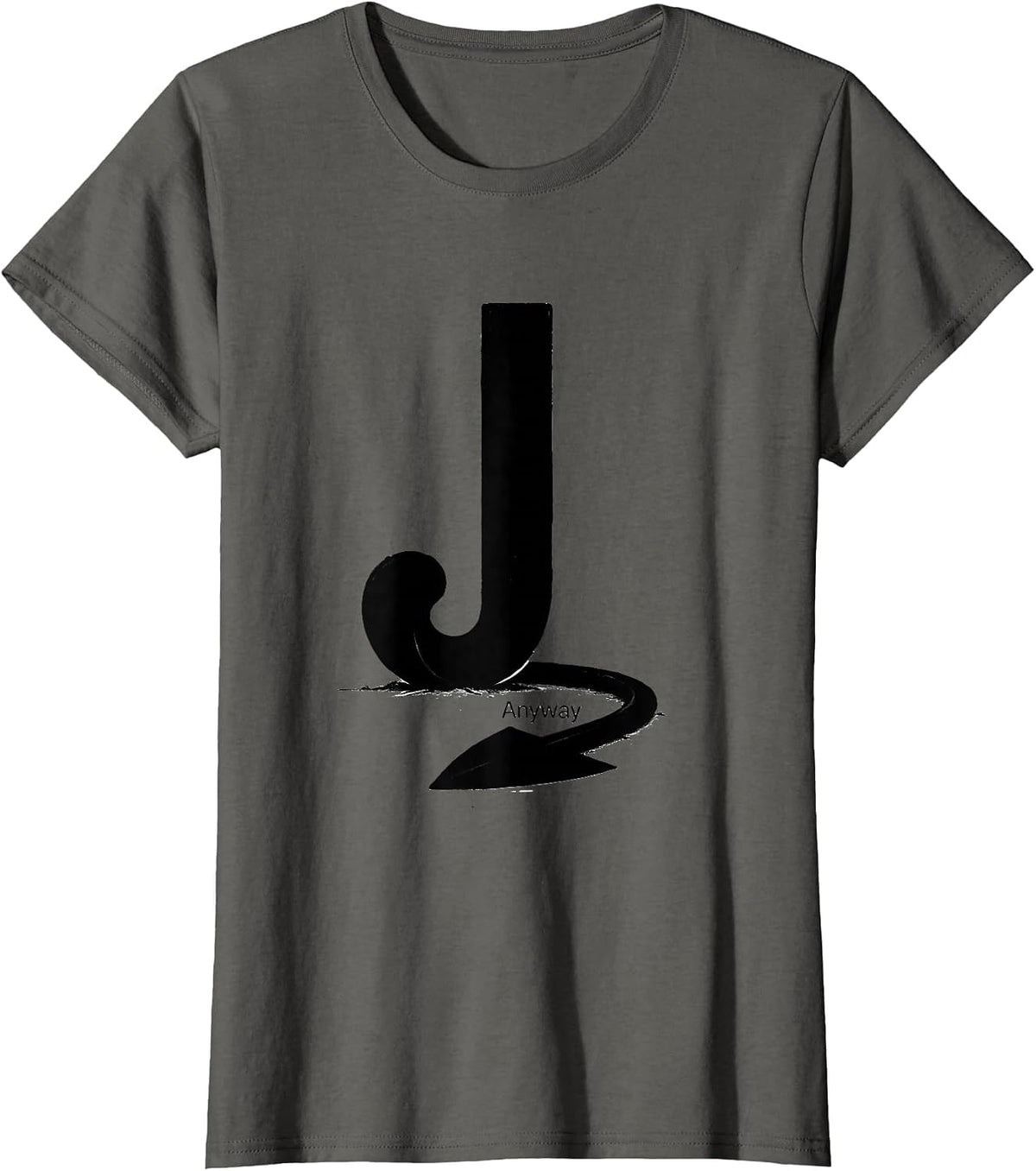 Women's Anyway Funny Grammar Police Punctuation Humor Teacher Gift T-Shirt - Asphalt Grey