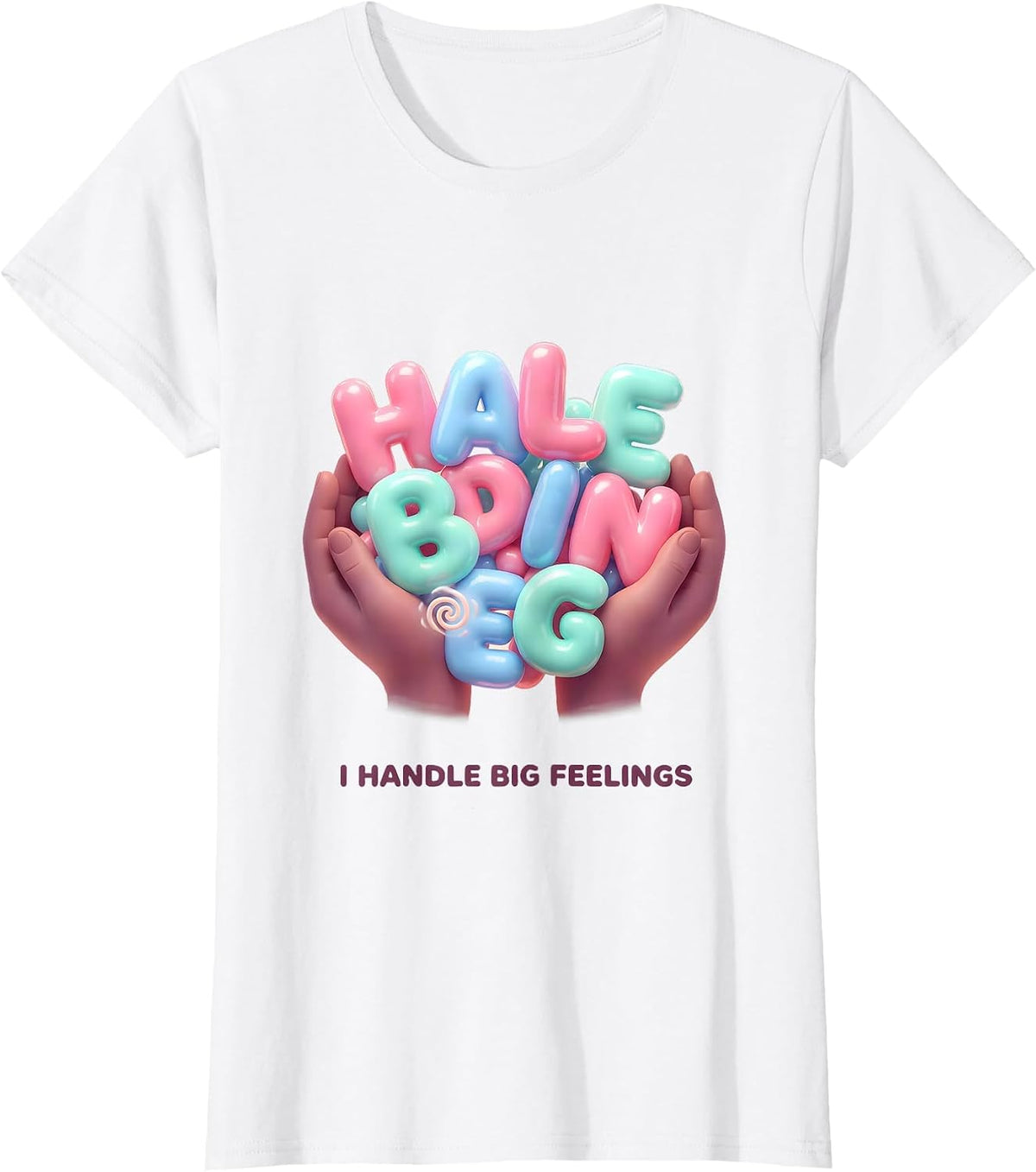I Handle Big Feelings Cute Kawaii Counselor Mental Health T-Shirt - White