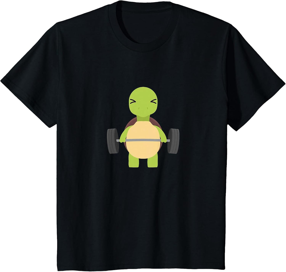 Turtle Deadlift Design - Weight Lifting Gym Workout T-Shirt - Black