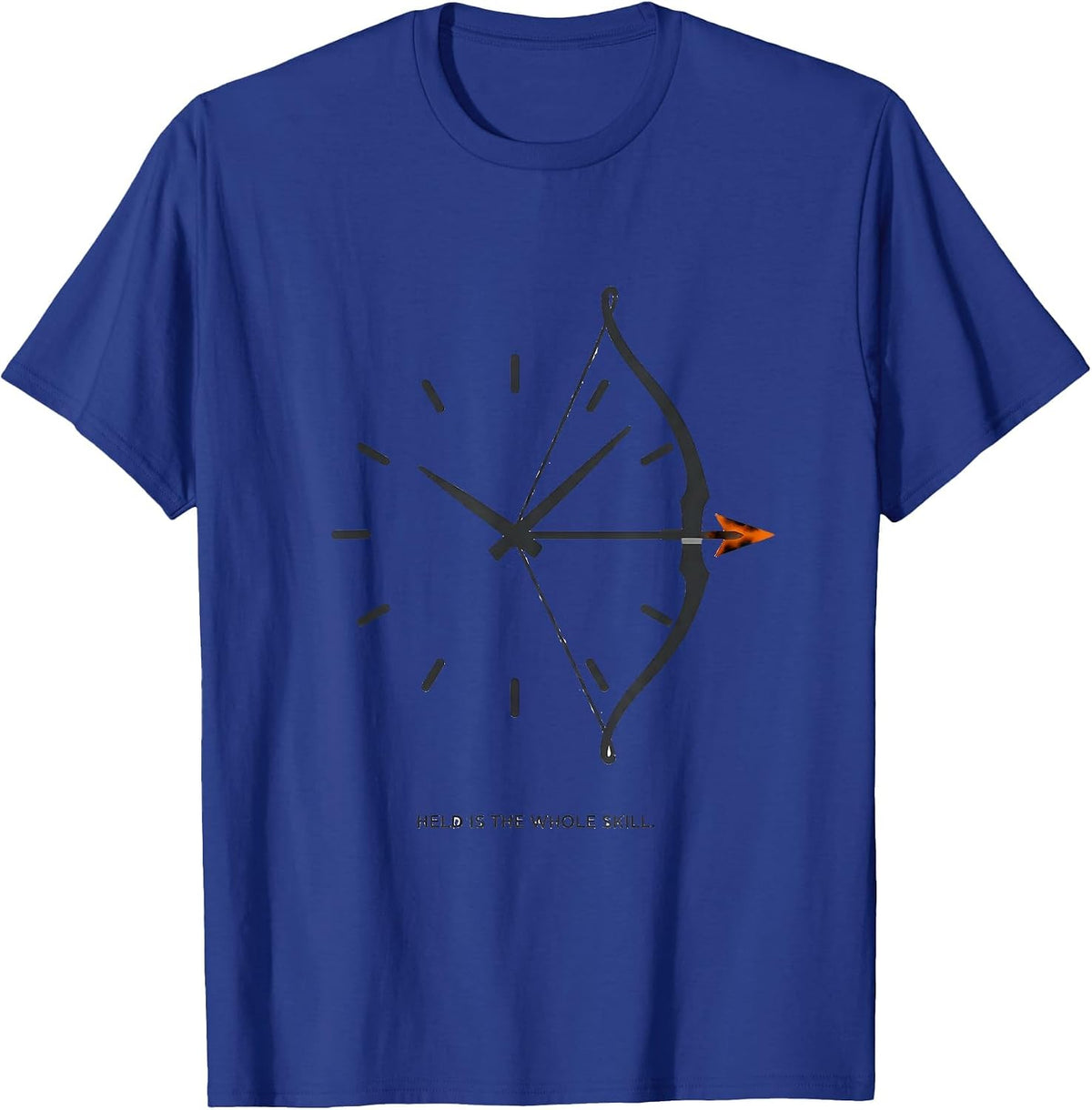 Held Is The Whole Skill Archery Bowhunter Deer Hunter Humor T-Shirt - Royal Blue