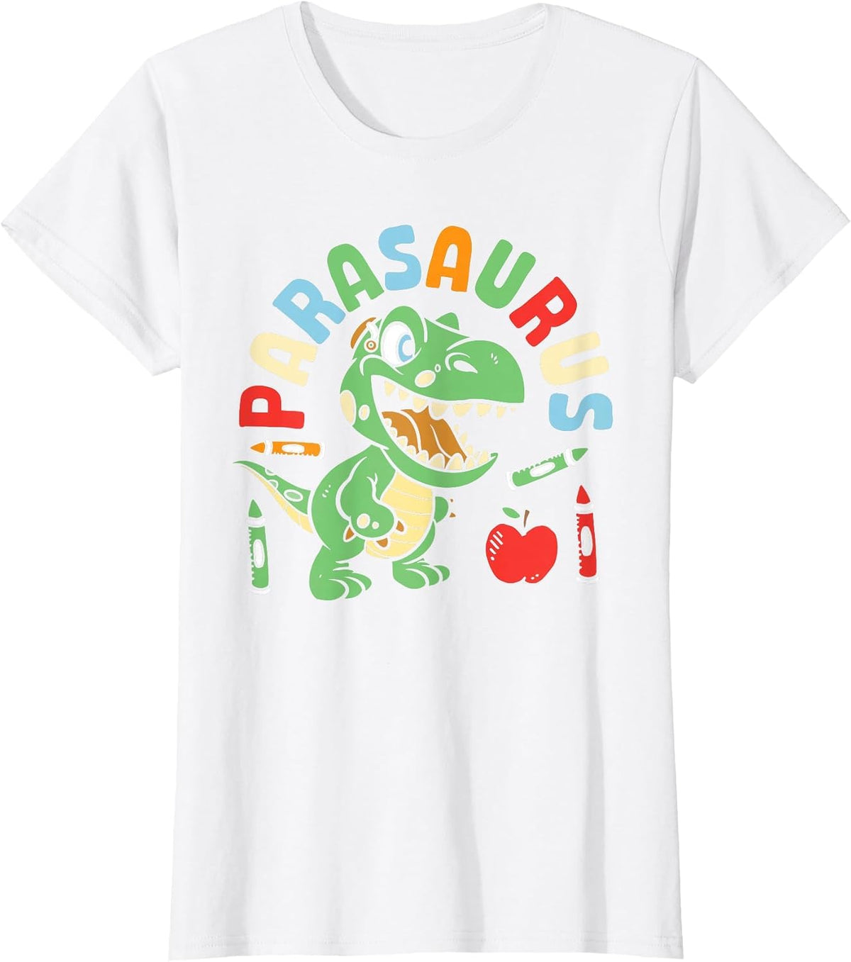 Parasaurus Paraprofessional Dinosaur para Educator T-Shirt - White
