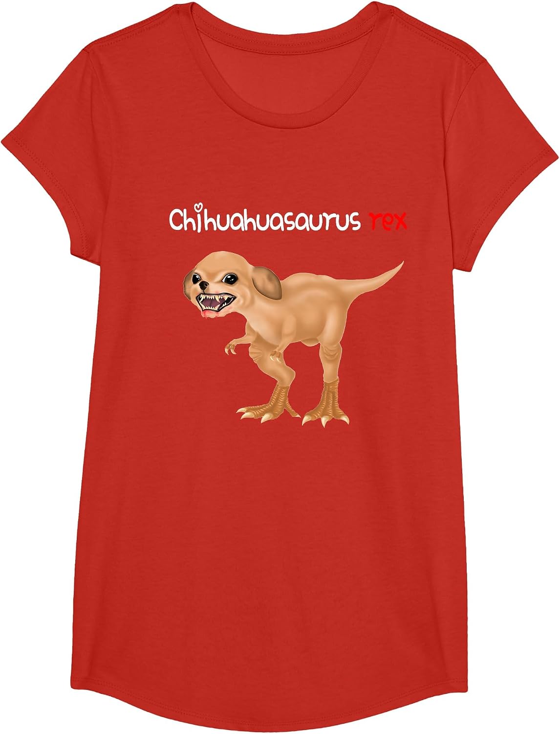 Chihuahua Shirts Chihuahuasaurus Rex T-Shirt - Girls Red