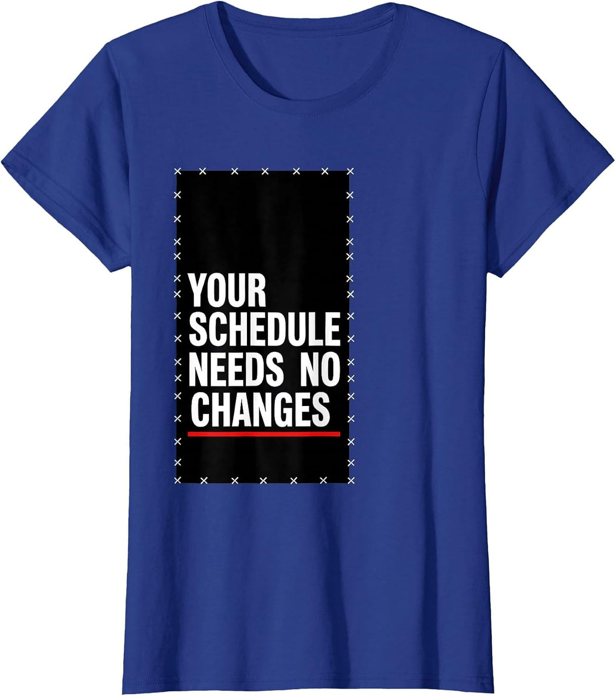 Women's Your Schedule Needs No Changes Retro Groovy School Counselor T-Shirt - Royal Blue