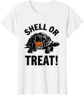 Women's Shell or Treat! Funny Halloween Turtle Costume Kids Family T-Shirt - White