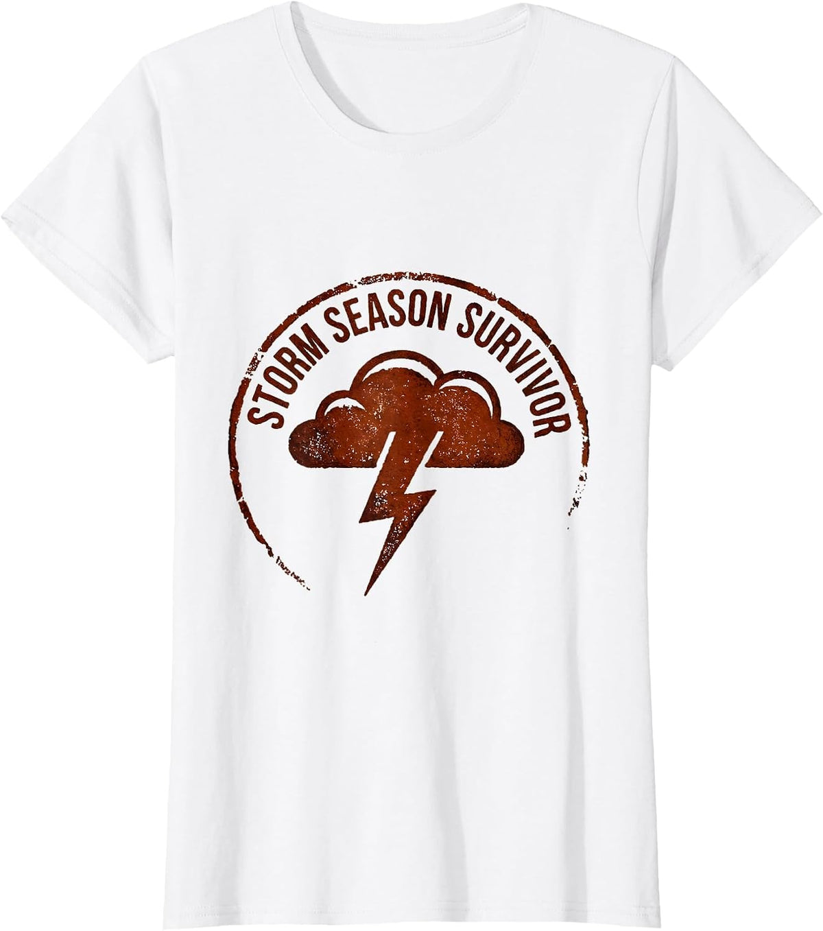 Stronger Than The Storm Season Survivor Design T-Shirt - White