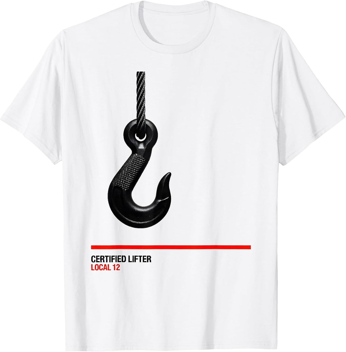 Men's Certified Lifter, Local 12 Funny Gym Bro Pun Workout Humor T-Shirt - White