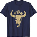 Cowgirl Calf Roping Dusty Arena Rodeo Graphic T-Shirt - Navy Blue