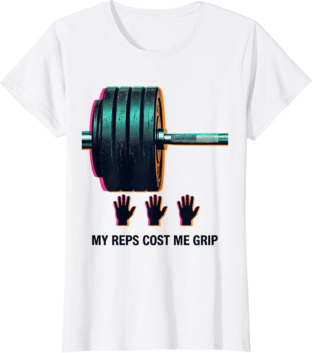 Women's My Reps Cost Me Grip Funny Gym Workout Weightlifting Humor T-Shirt - White