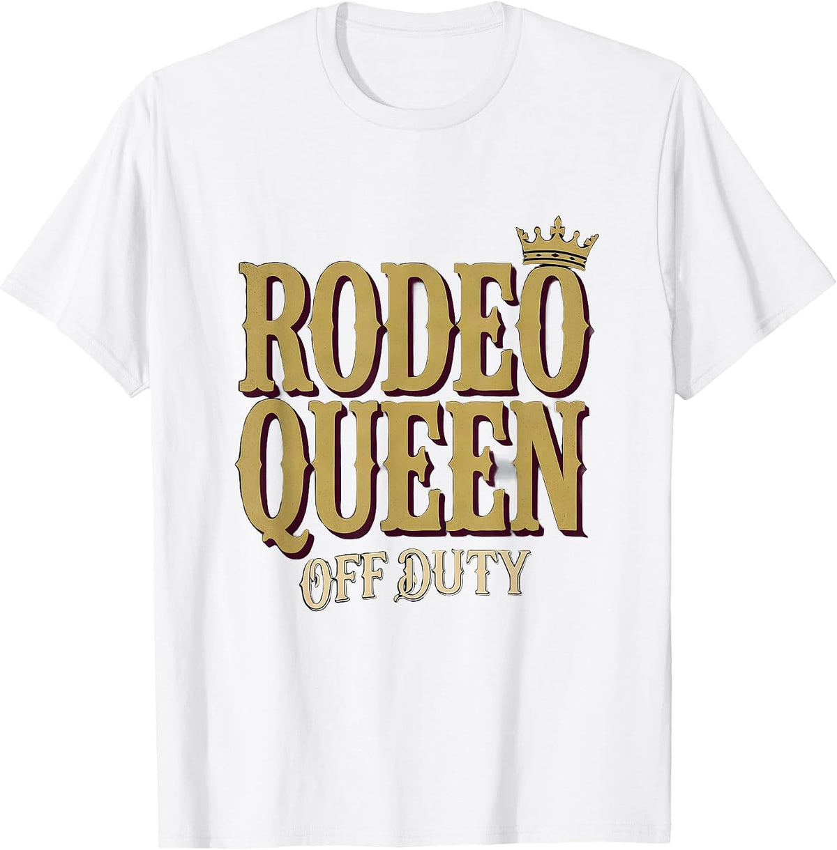 Men's Rodeo Queen Off Duty Western Cowgirl Design T-Shirt - White