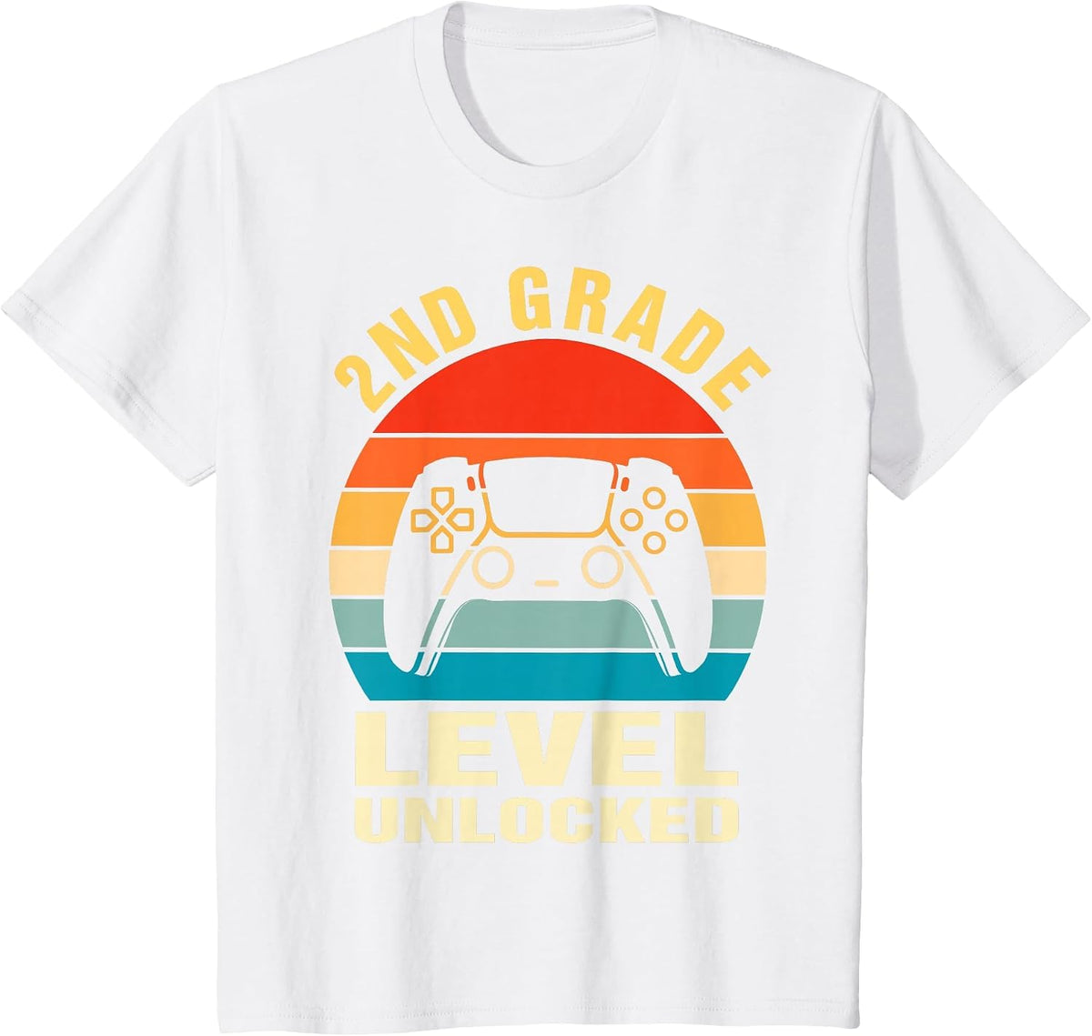 2nd Grade Level Unlocked Video Game Back to School Boys T-Shirt - White
