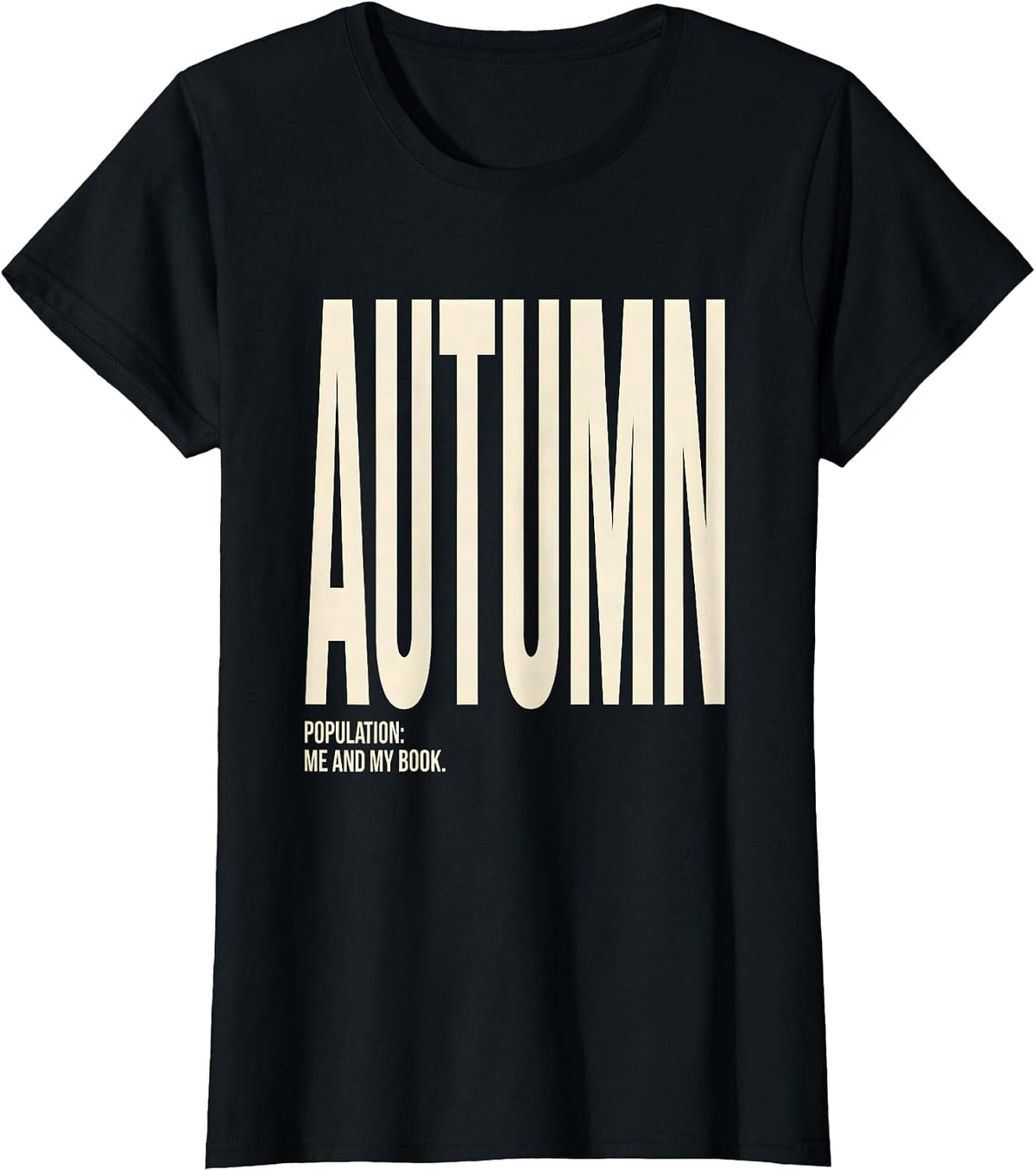 Autumn Population Me And My Book Cozy Fall Bookworm T-Shirt - Black