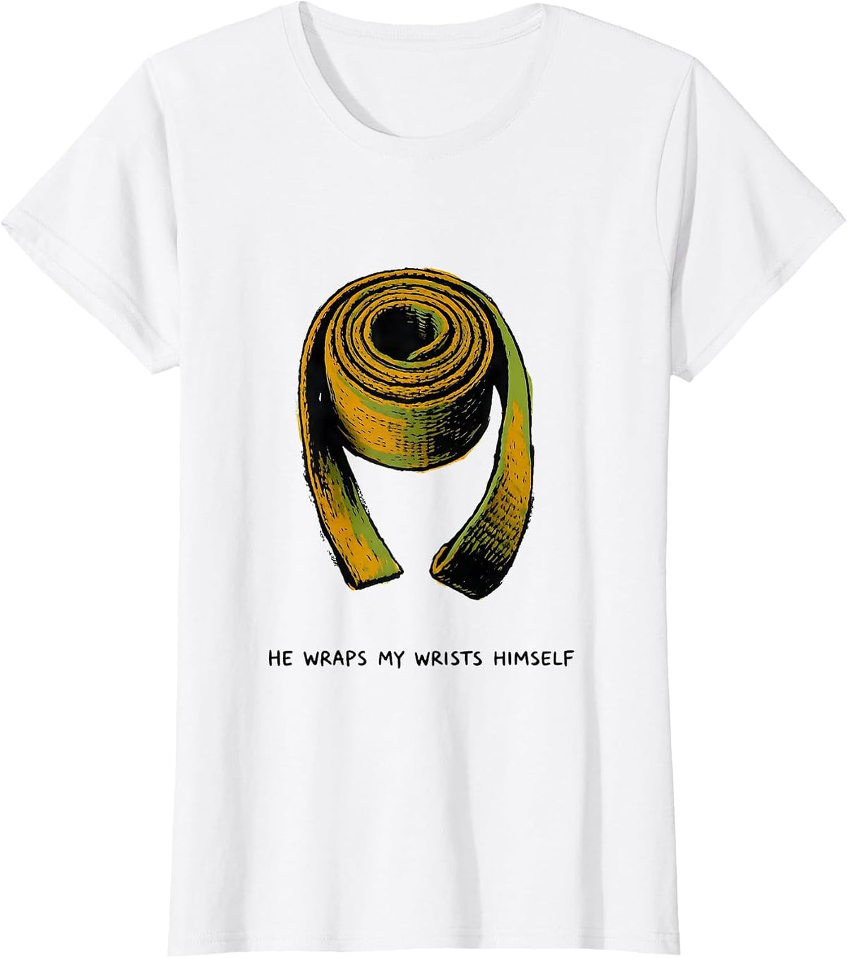 He Wraps My Wrists Himself Christian Gym Faith Motivation T-Shirt - White