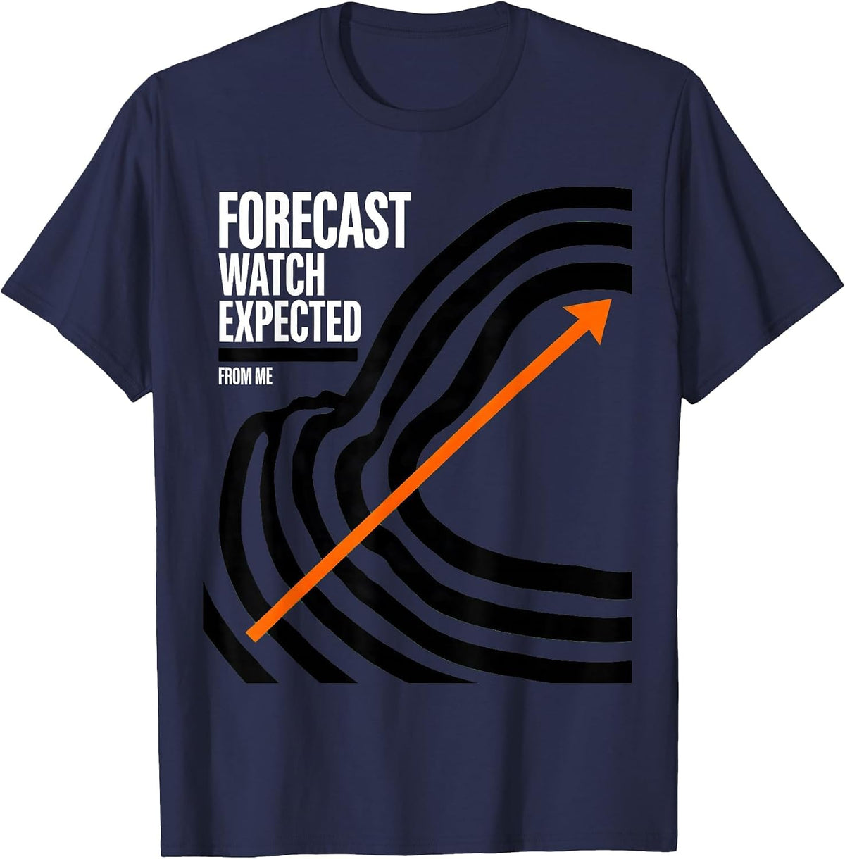 Men's Forecast Watch Expected From Me Brutalist Graphic Storm T-Shirt - Navy Blue