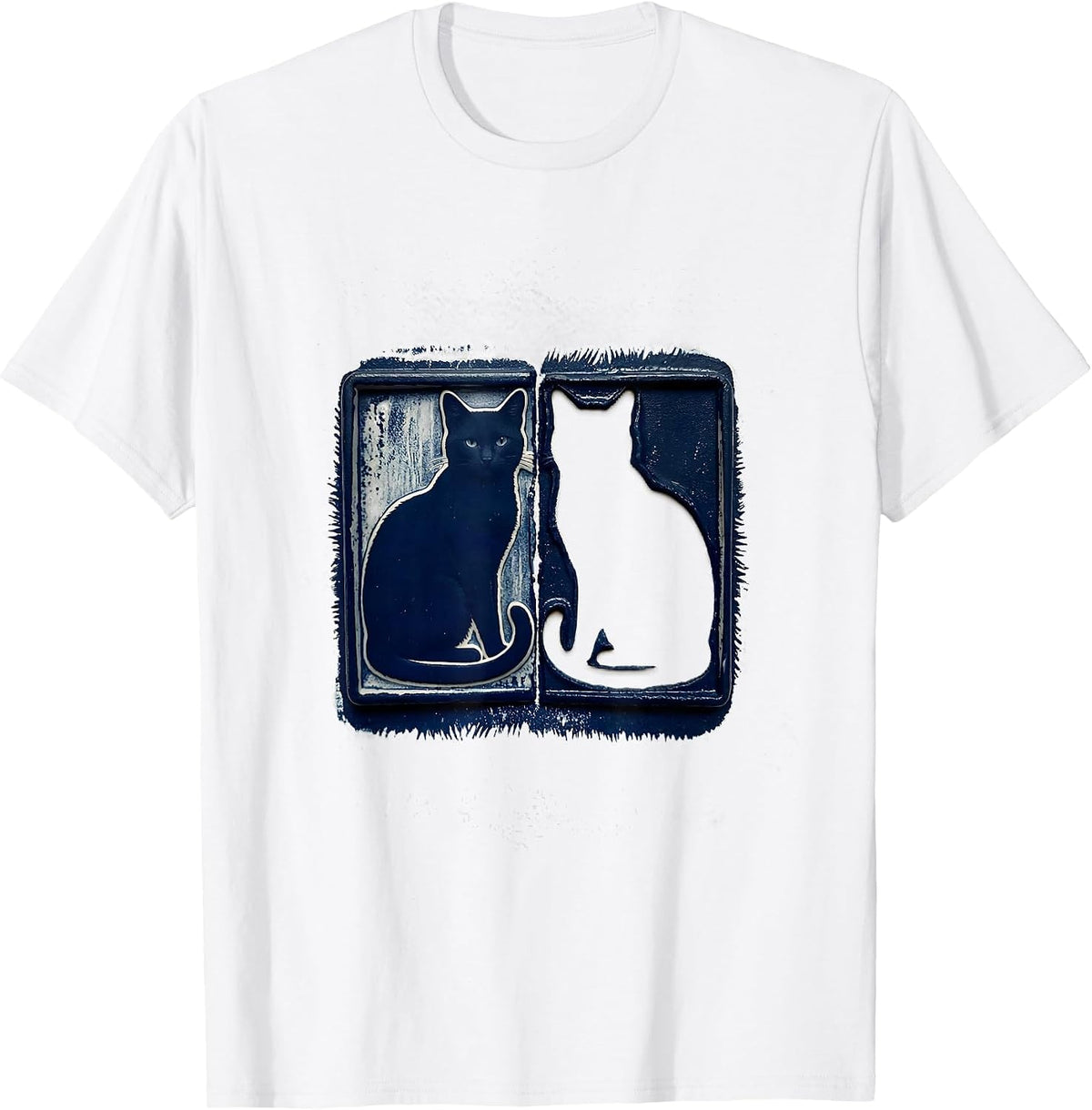 Men's Sealed Box Cat Stamp Quantum Physics Humor T-Shirt - White