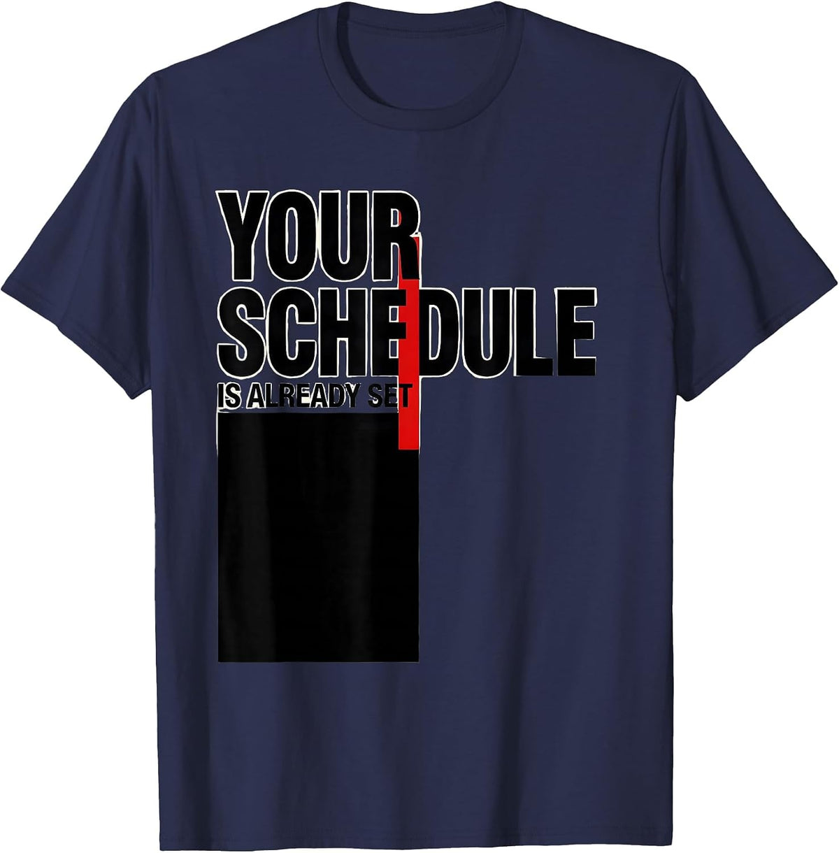 Men's Your Schedule Is Already Set Groovy Vintage School Counselor T-Shirt - Navy Blue