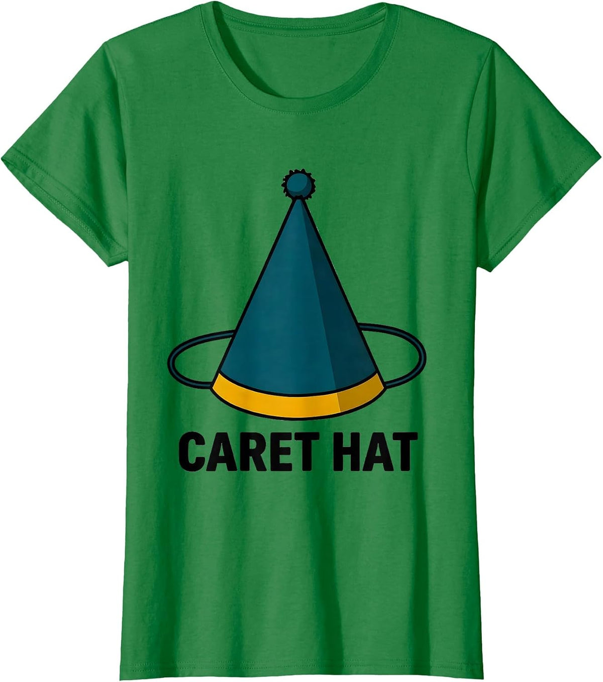 Women's Caret Hat Funny Grammar Teacher Punctuation Pun T-Shirt - Kelly Green