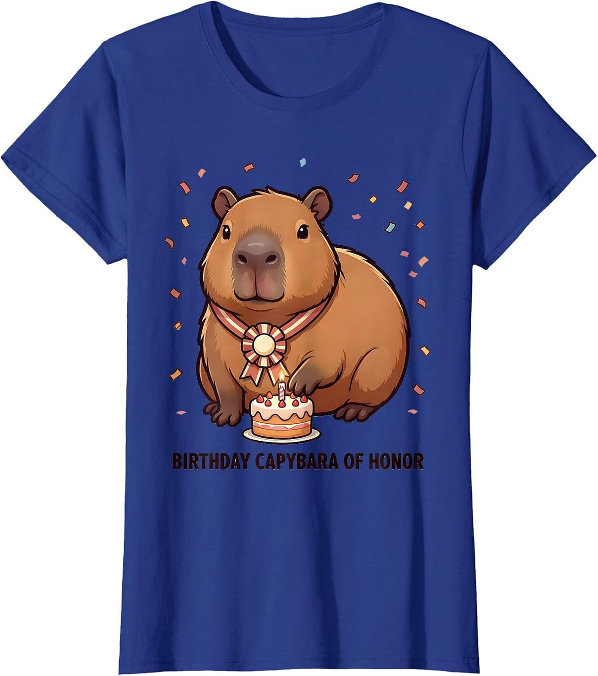 Women's Birthday Capybara Of Honor Cute Kawaii Animal Lover Birthday T-Shirt - Royal Blue
