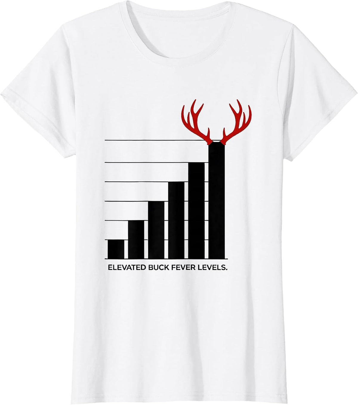 Elevated Buck Fever Levels Funny Deer Hunting Camo Dad Humor T-Shirt - White
