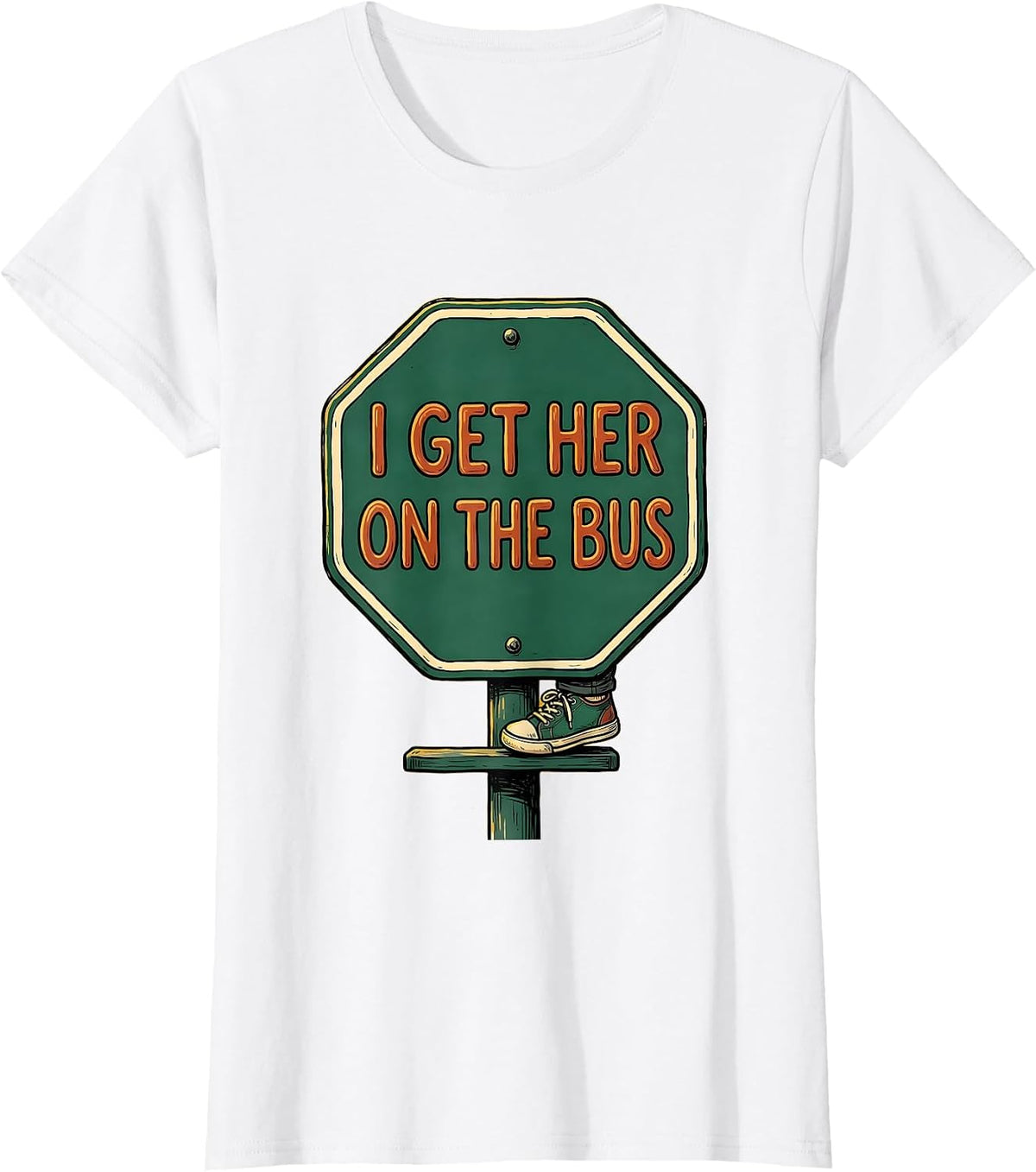 Women's I Get Her On The Bus Funny Paraprofessional Paraeducator T-Shirt - White