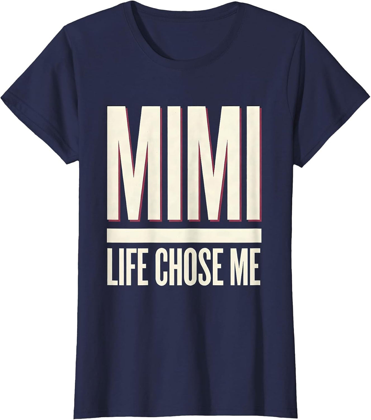 Women's Mimi Life Chose Me Proud Grandma Design T-Shirt - Navy Blue