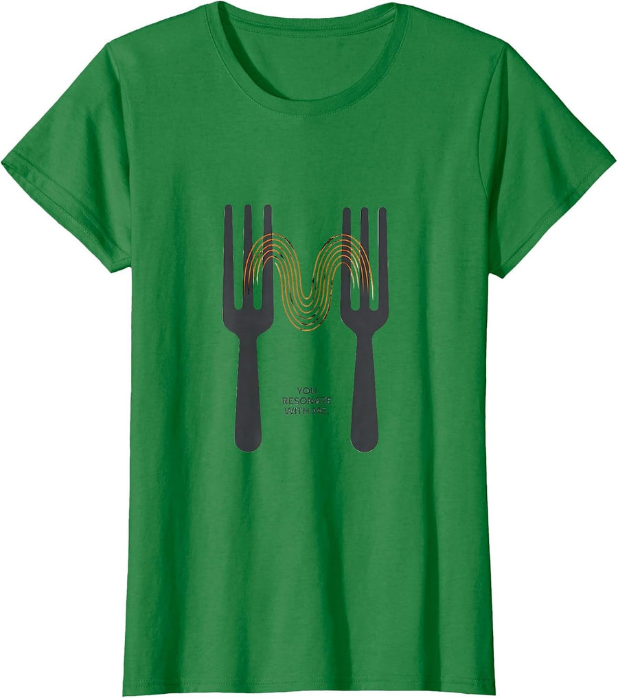 Women's You Resonate With Me Funny Science Nerd Periodic Table T-Shirt - Kelly Green