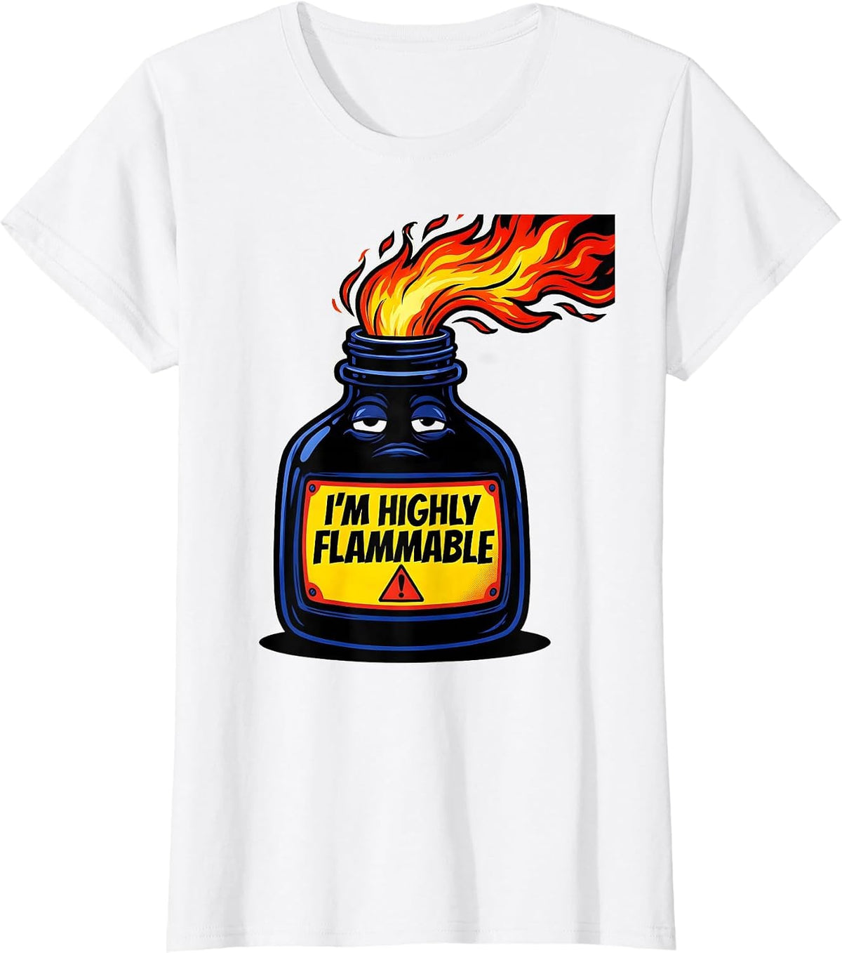 I'm Highly Flammable Funny Chemistry Science Teacher Lab T-Shirt - White