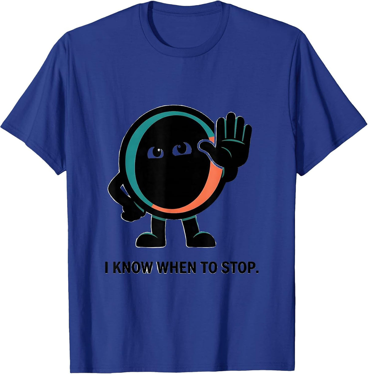 Men's I Know When To Stop Funny Grammar Teacher Punctuation Humor T-Shirt - Royal Blue
