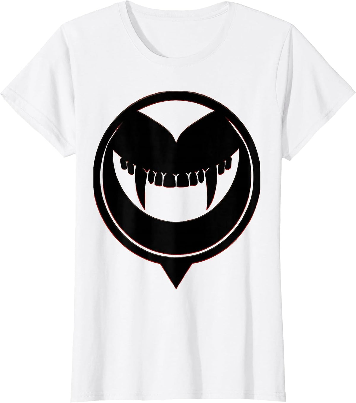 Vampire Fangs Dental Halloween Illustration T-Shirt - White