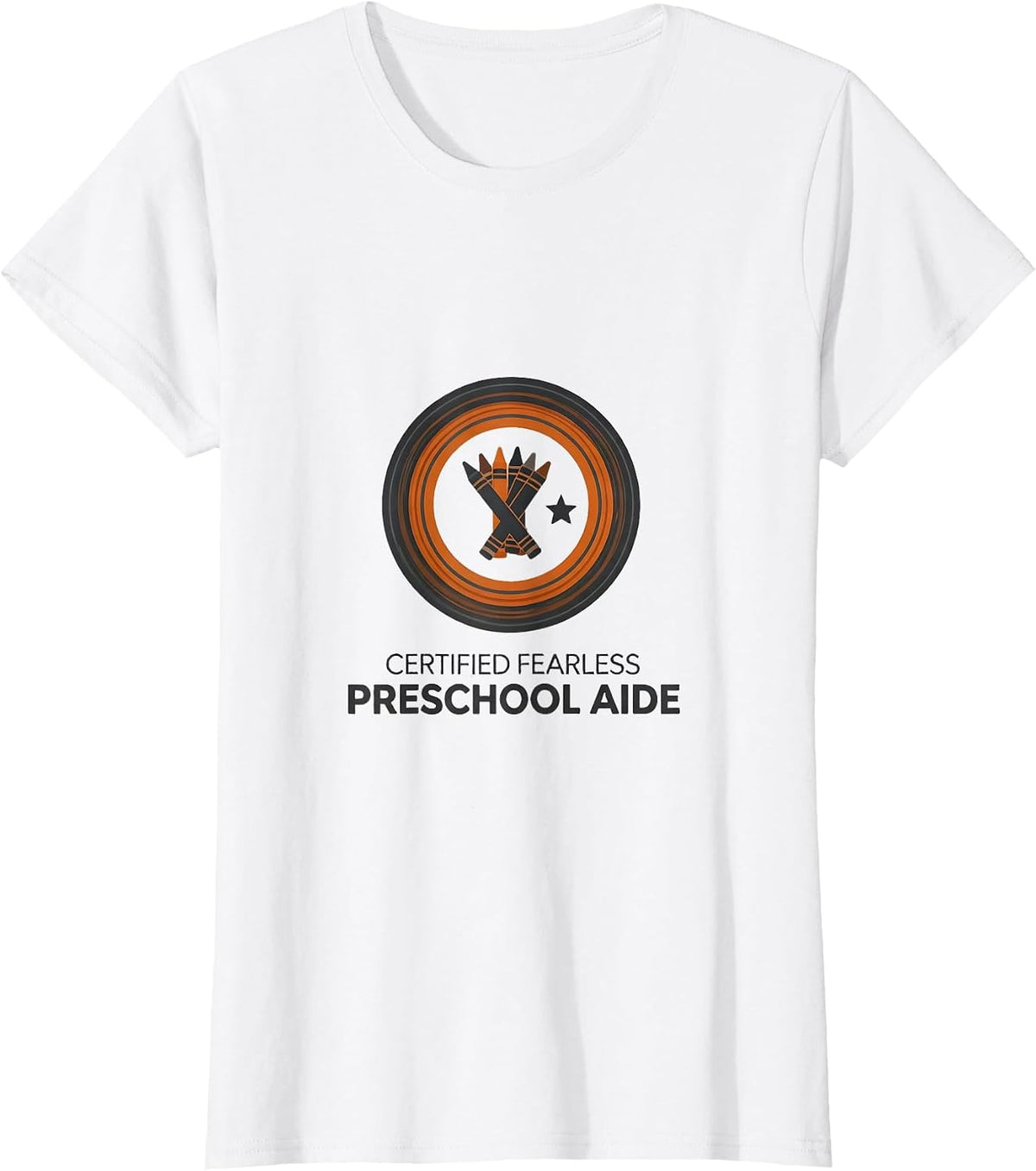 Certified Fearless Preschool Aide Halloween Teacher Humor T-Shirt - White