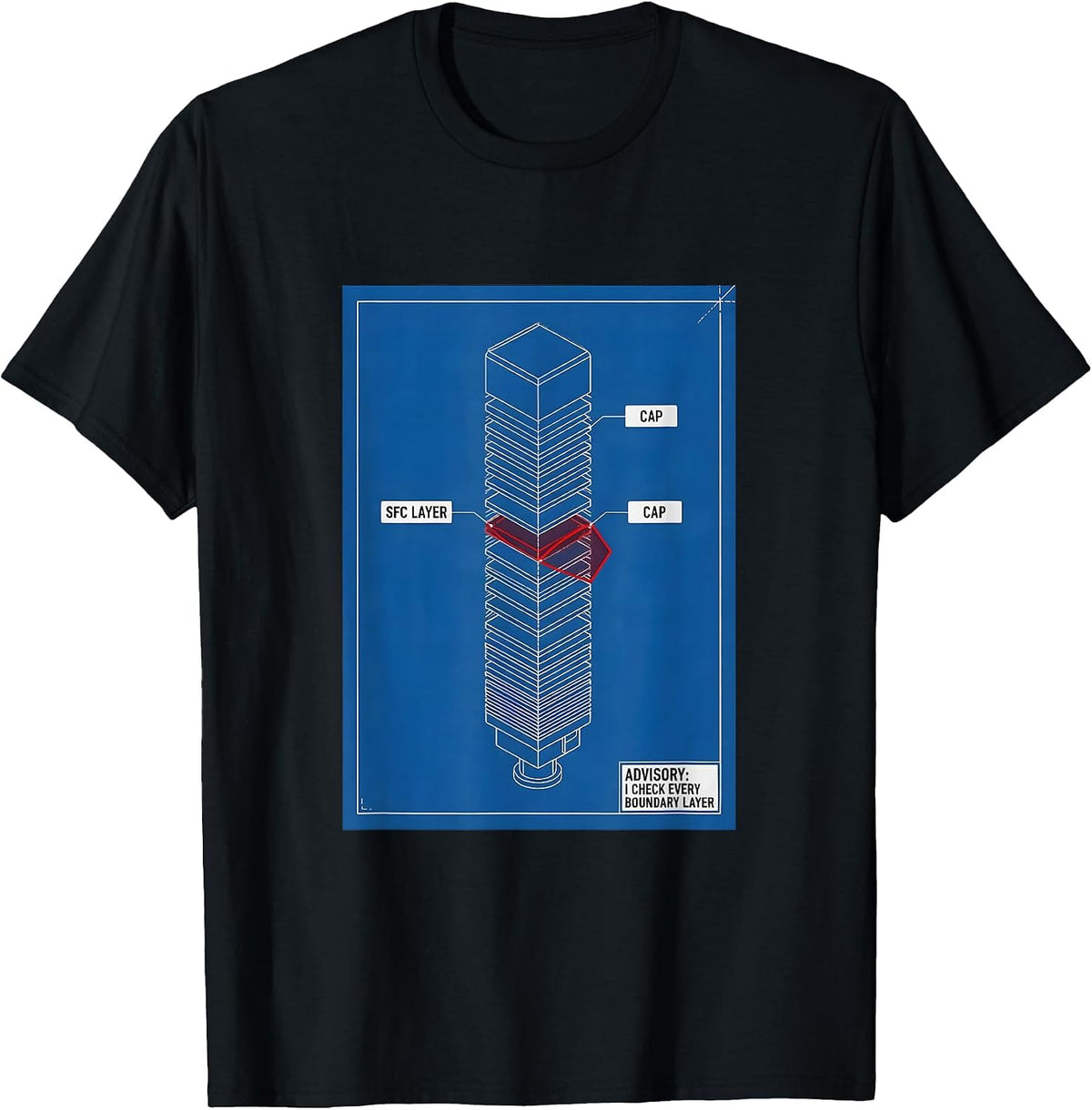 Men's Advisory: I Check Every Boundary Layer Technical Meteorology T-Shirt - Black