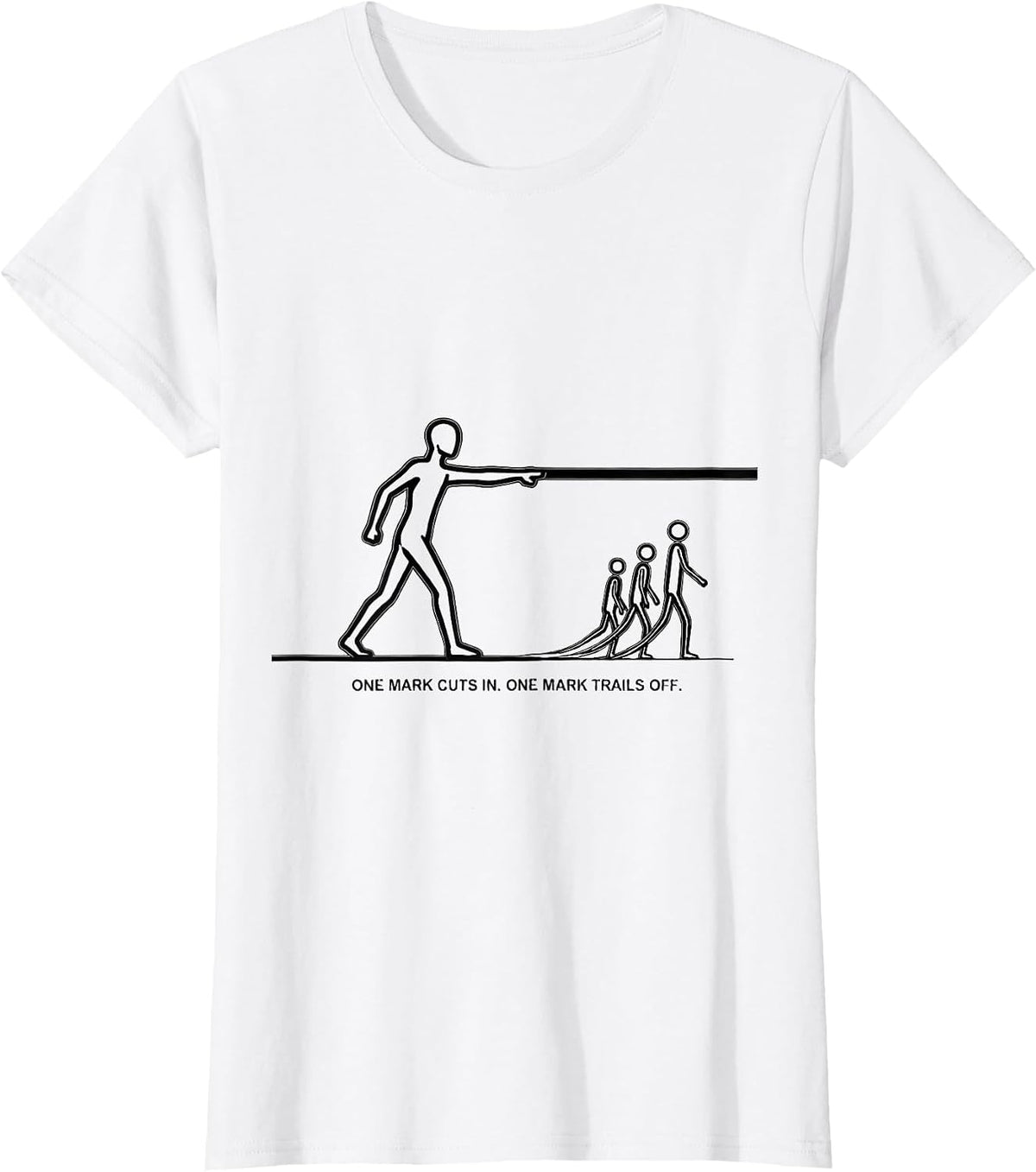 Women's One Mark Cuts In One Mark Trails Off Funny Grammar Teacher T-Shirt - White