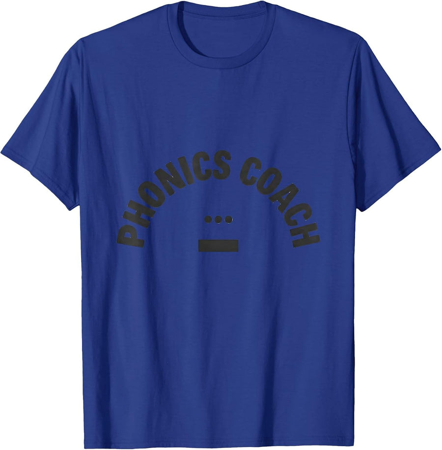 Phonics Coach Funny Literacy Teacher Science Of Reading T-Shirt - Royal Blue