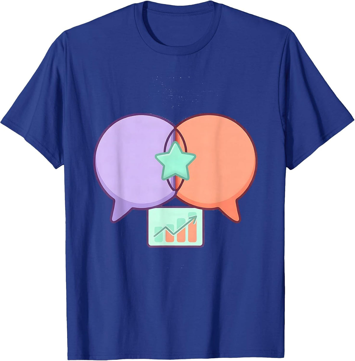 Men's Rounded Speech Bubbles ABA RBT Therapist Team Pride T-Shirt - Royal Blue