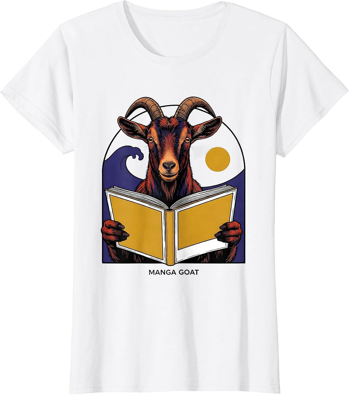 Manga Goat Kawaii Anime Animal Lover Retro Japanese Pop T-Shirt - White