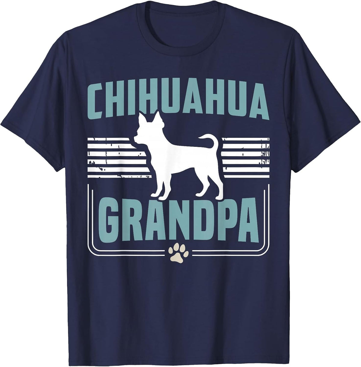 Chihuahua Grandpa Chihuahua Dog T-Shirt - Navy Blue