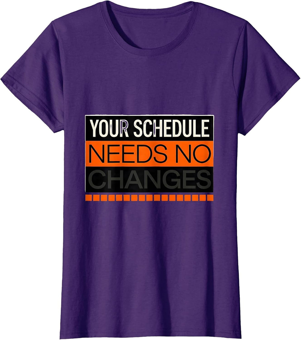 Women's Your Schedule Needs No Changes Funny School Counselor Retro T-Shirt - Purple