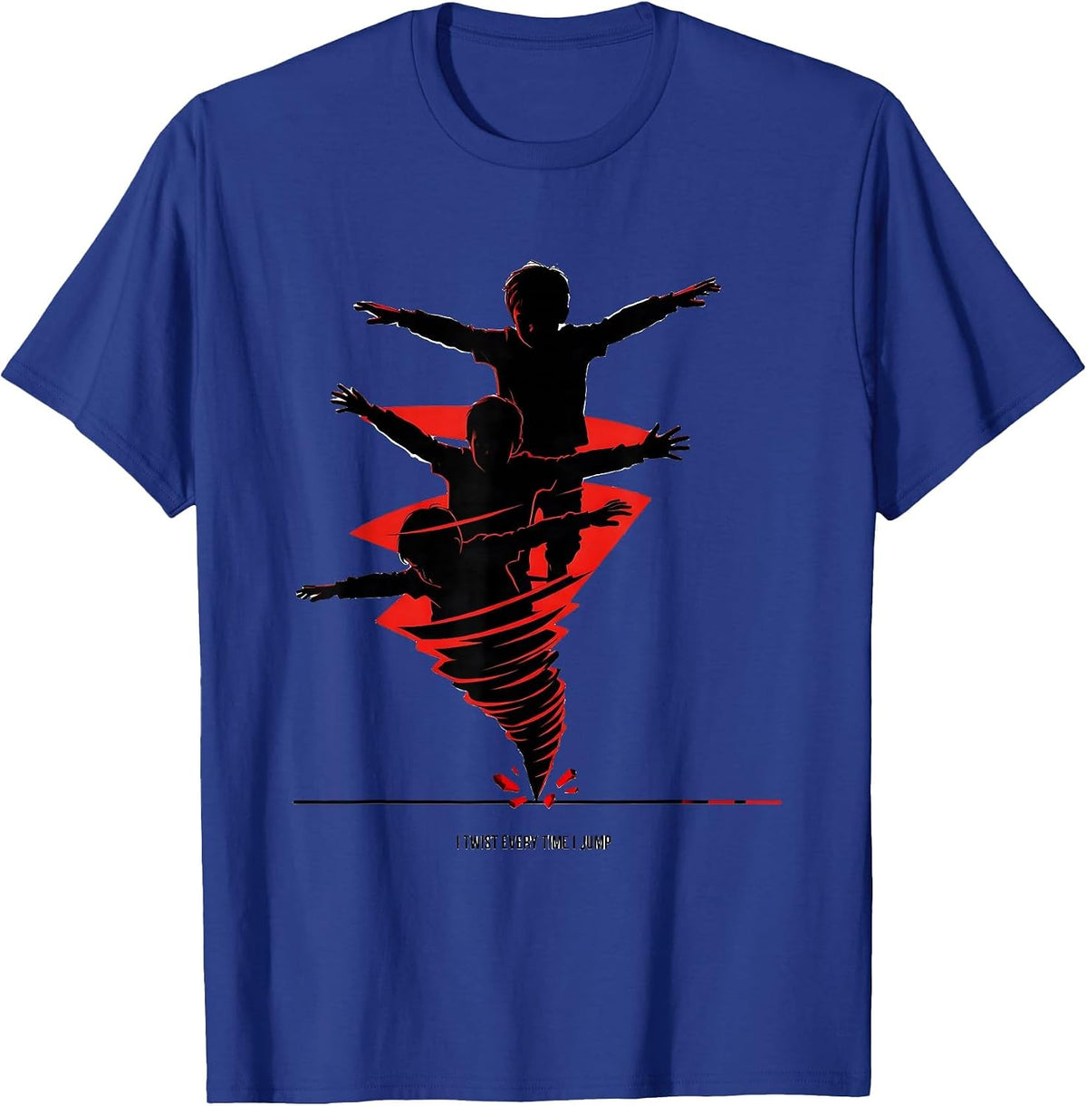 Men's I Twist Every Time I Jump Futurist Dynamism Storm Chaser T-Shirt - Royal Blue