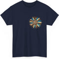Sunflower Western Shirt Boho Floral Graphic Tee Country Style Wildflower T-Shirt for Women - Navy
