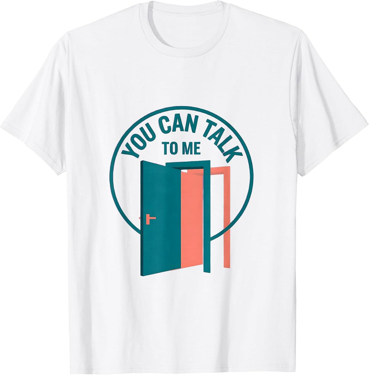 Men's You Can Talk To Me Supportive Counselor Mental Health T-Shirt - White