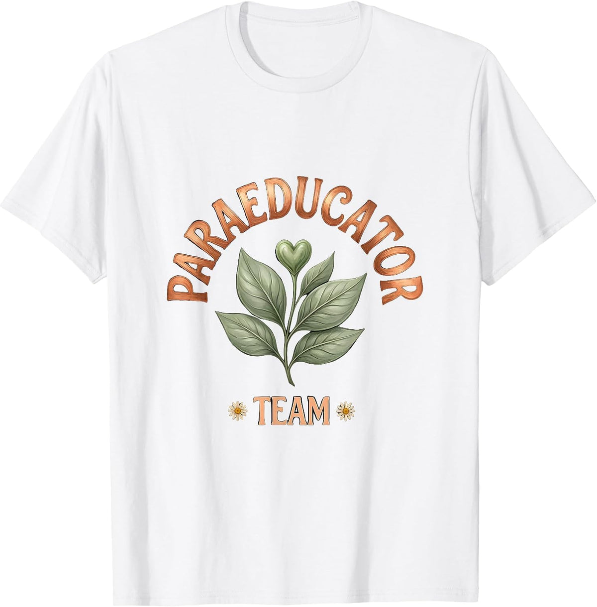 Men's Paraeducator Team Groovy School Support Staff Appreciation T-Shirt - White