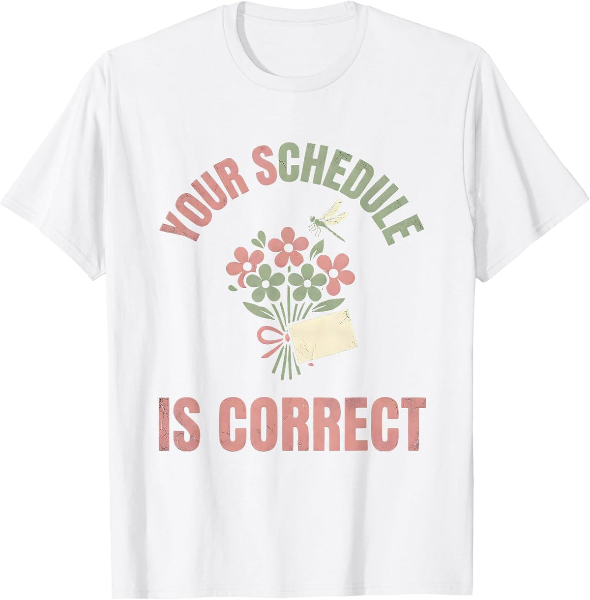 Men's Your Schedule Is Correct Floral Boho School Counselor T-Shirt - White