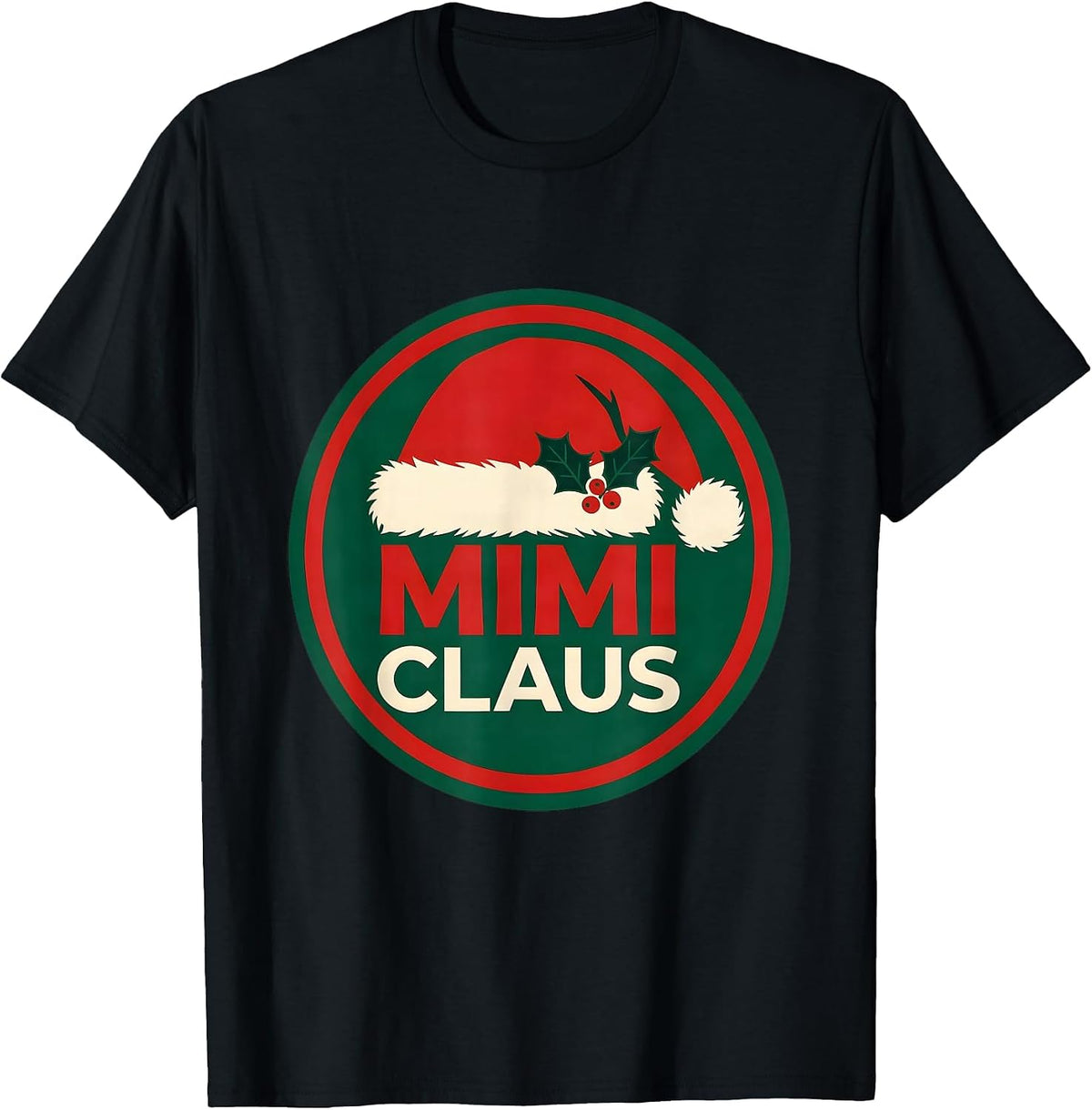 Men's Mimi Claus Festive Family Matching Christmas Pajama Group T-Shirt - Black