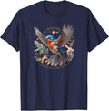 Eastern Bluebird Carries the Sky on its Back T-Shirt - Navy Blue