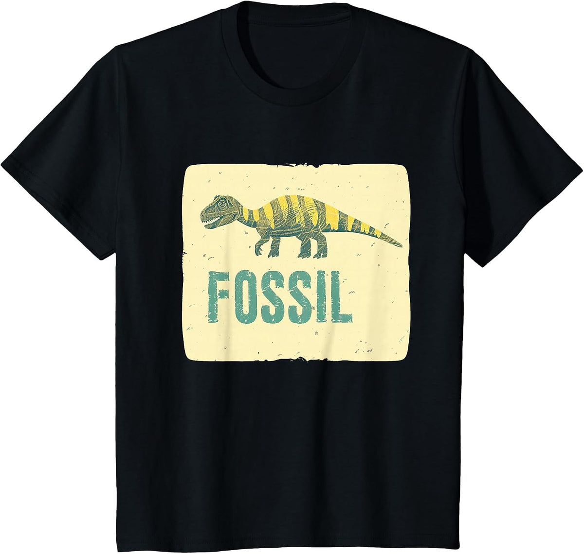 Funny Dinosaur Fossil Costume for Adults and Kids T-Shirt - Black
