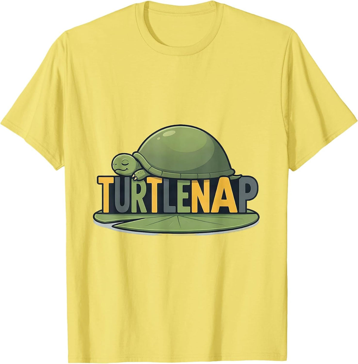 Men's Turtlenap Official Sleepshirt Cute Sleeping Turtle Animal T-Shirt - Lemon Yellow