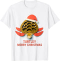 Men's Turtley Merry Christmas Paper Cutout Sea Turtle Lover T-Shirt - White